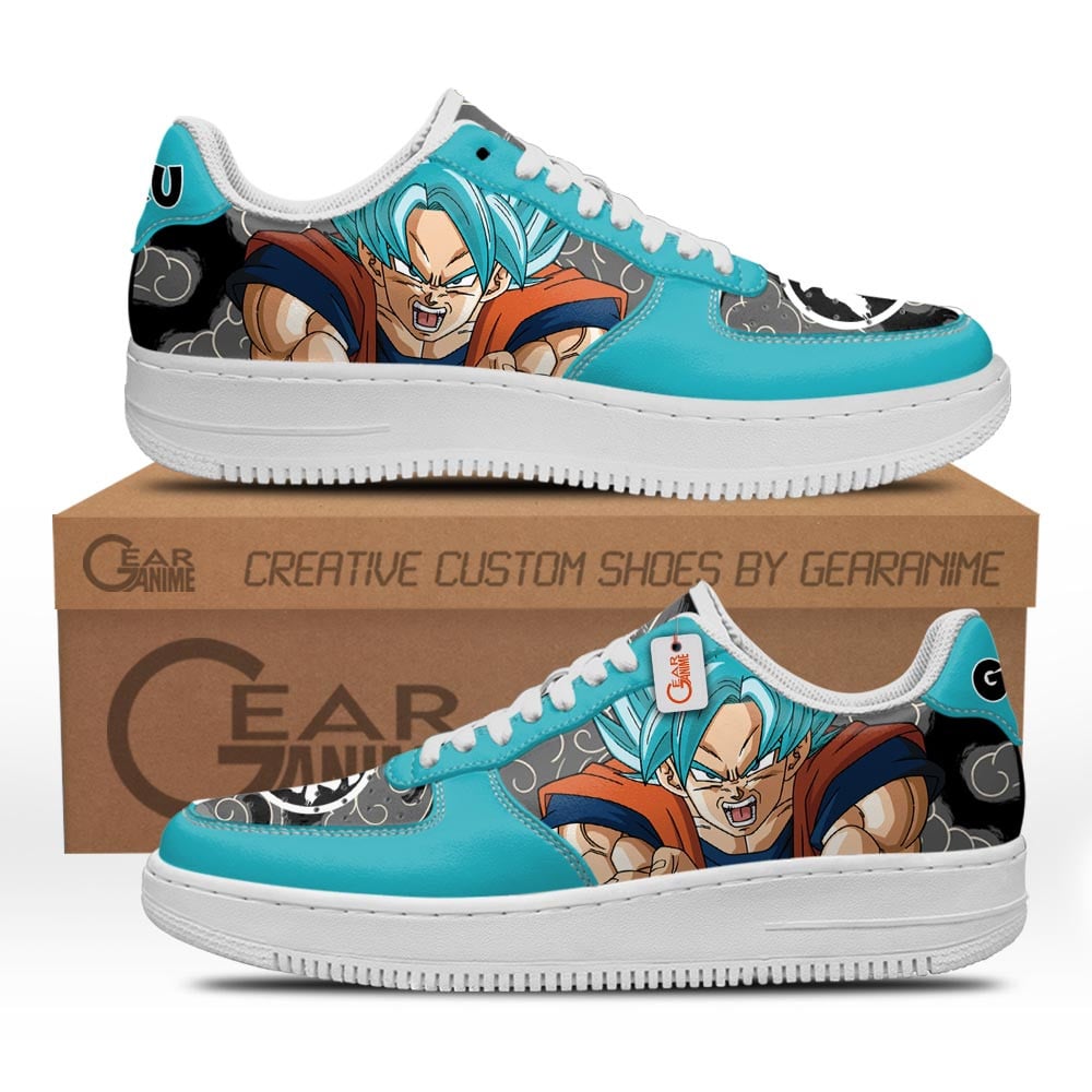 Dragon Ball Z Shoes Goku Super Saiyan Blue Shoes Anime Air Sneakers