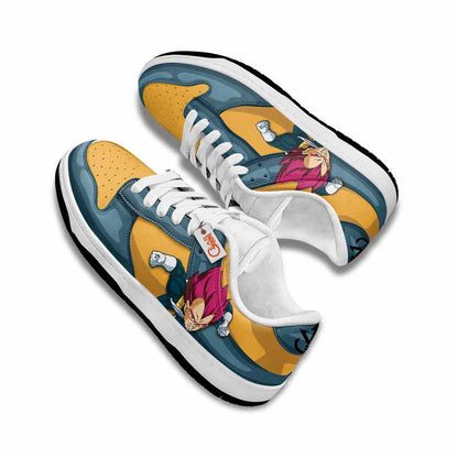 Dragon Ball Z Shoes Vegeta SSJ God Sneakers Custom Anime Shoes