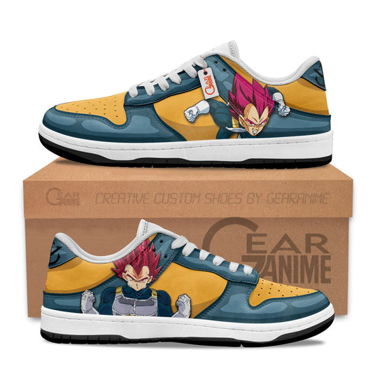 Dragon Ball Z Shoes Vegeta SSJ God Sneakers Custom Anime Shoes